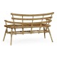 Natural Oak Bench with a Studded Antique Chestnut Leather Seat