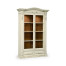 French Provincial Dusty White Glazed China Cabinet