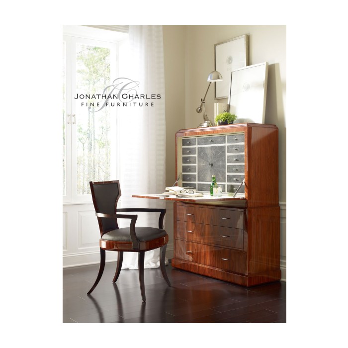 Art Deco style secretaire with stainless steel (High lustre)