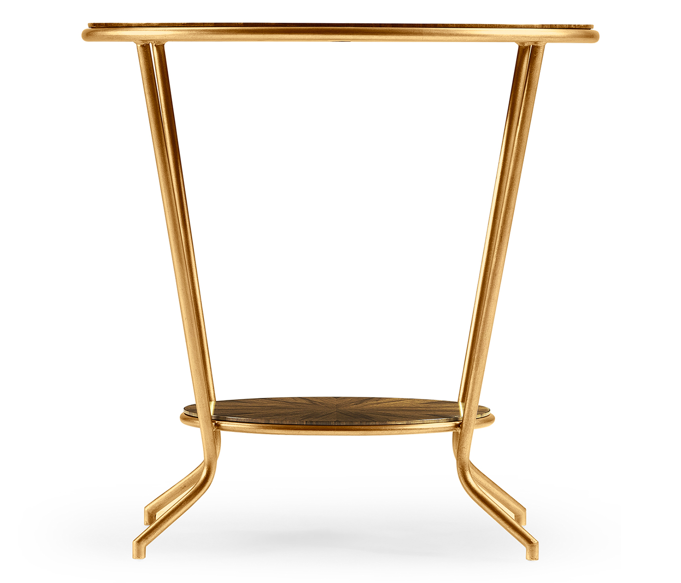 Argentinian walnut veneered oval side table