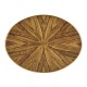 Argentinian walnut veneered oval side table