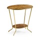 Argentinian walnut veneered oval side table