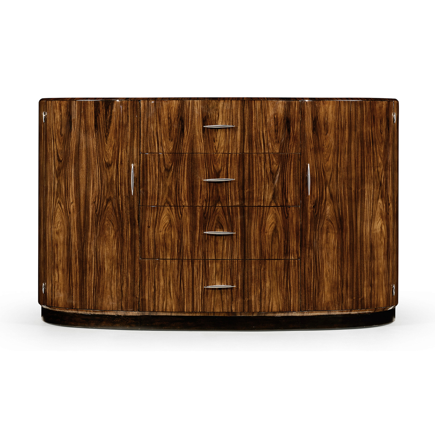 Art Deco demilune sideboard with stainless steel (High lustre)