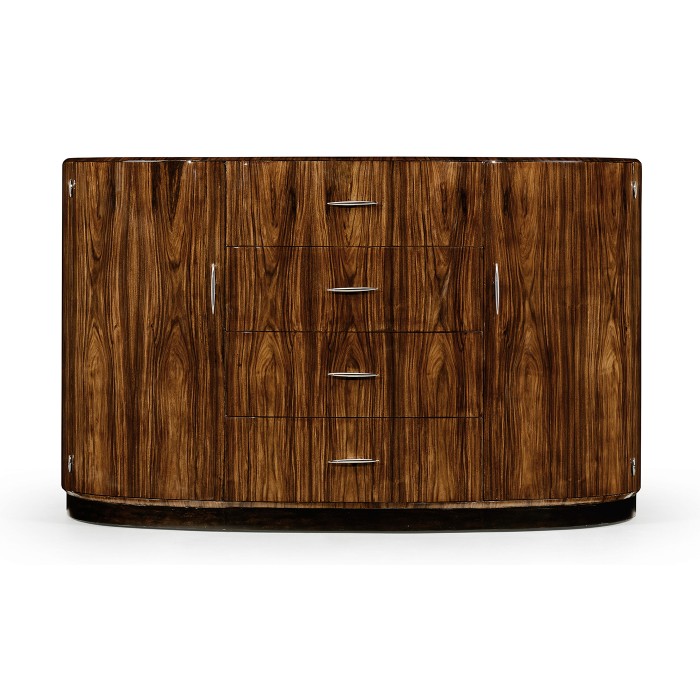 Art Deco demilune sideboard with stainless steel (High lustre)