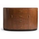 Art Deco demilune sideboard with stainless steel (Satin)