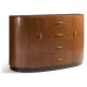 Art Deco demilune sideboard with stainless steel (Satin)