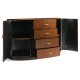 Art Deco demilune sideboard with stainless steel (Satin)
