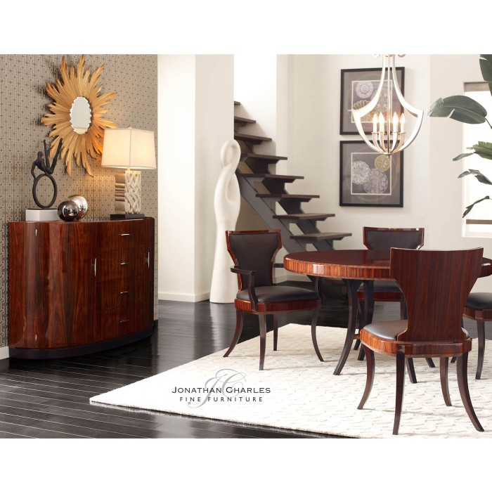 Art Deco demilune sideboard with stainless steel (Satin)