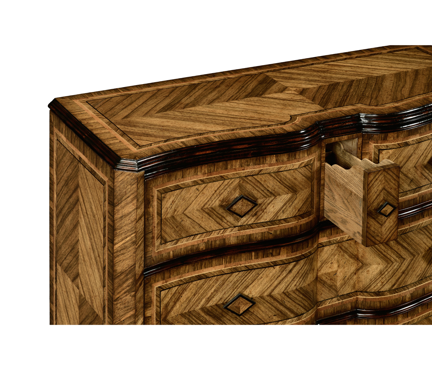 Large argentinian walnut chest of drawers