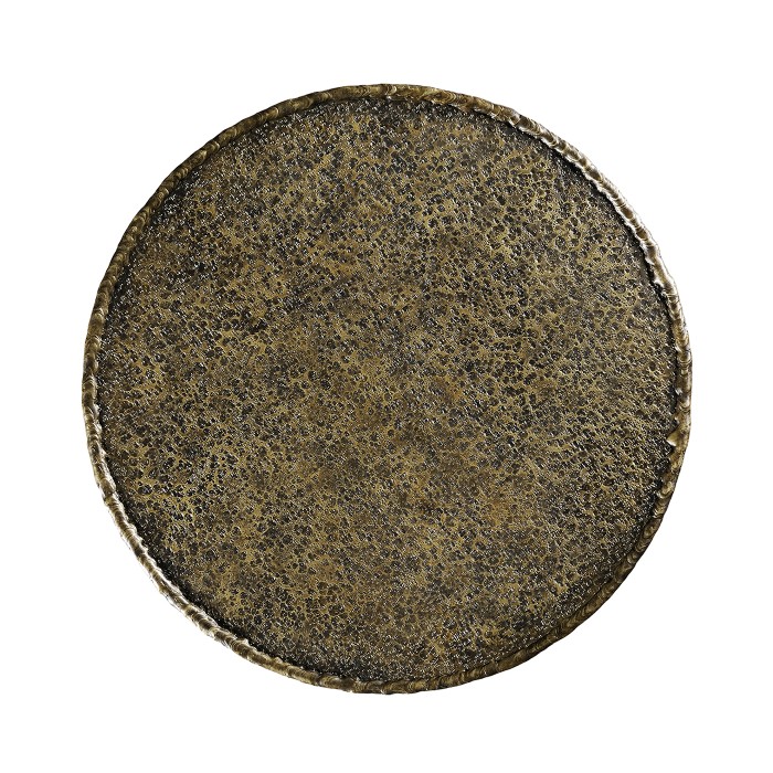Textured Brass & Iron Lamp Table