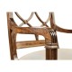 Regency Crotch Walnut Curved Back Arm Chair