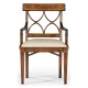 Regency Crotch Walnut Curved Back Arm Chair