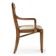 Regency Crotch Walnut Curved Back Arm Chair