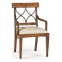 Regency Crotch Walnut Curved Back Arm Chair