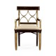 Regency Black Painted Curved Back Arm Chair
