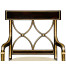 Regency Black Painted Curved Back Arm Chair