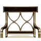 Regency Black Painted Curved Back Arm Chair