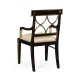 Regency Black Painted Curved Back Arm Chair