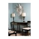Regency Black Painted Curved Back Arm Chair