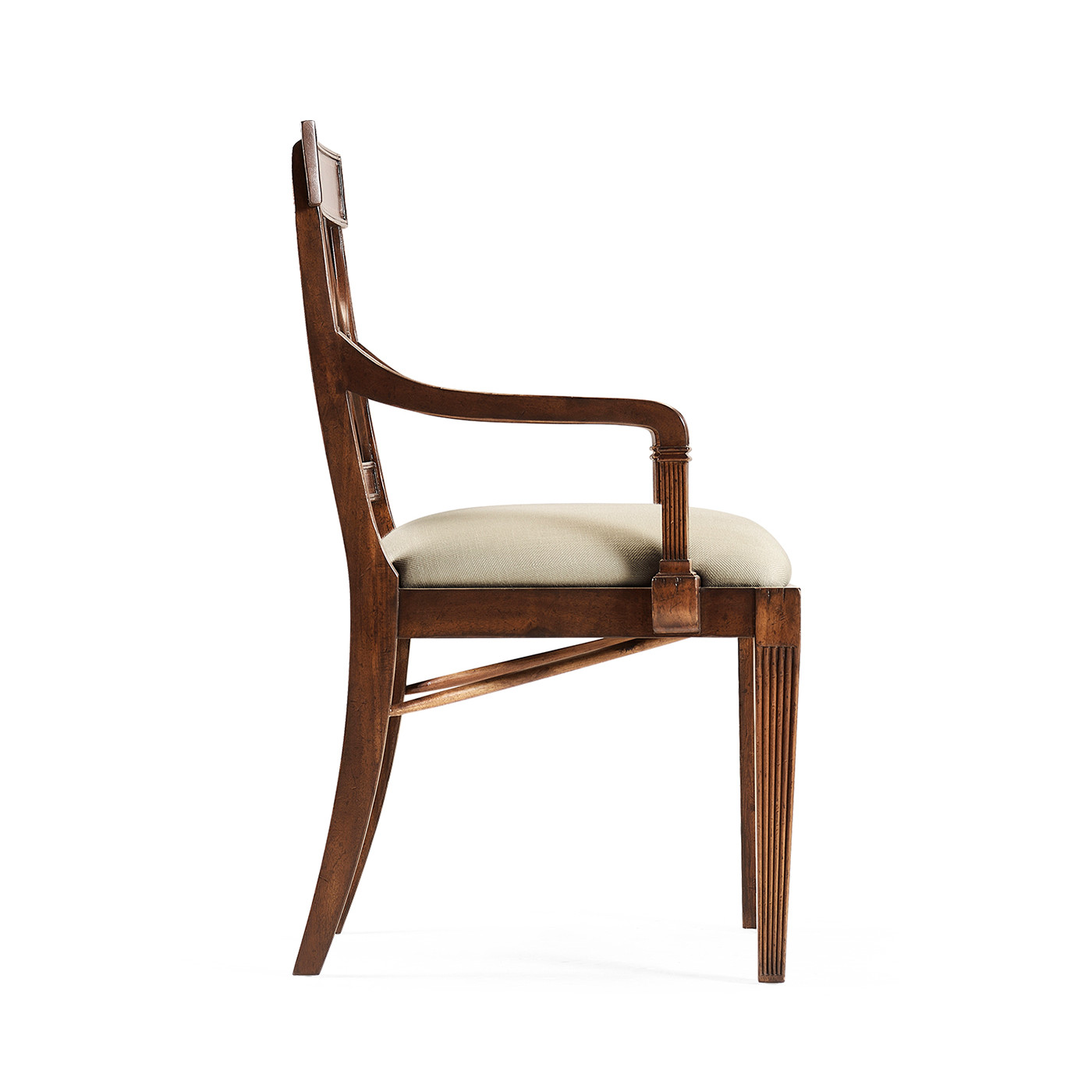 Regency Mahogany Curved Back Arm Chair