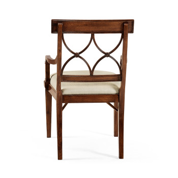 Regency Mahogany Curved Back Arm Chair