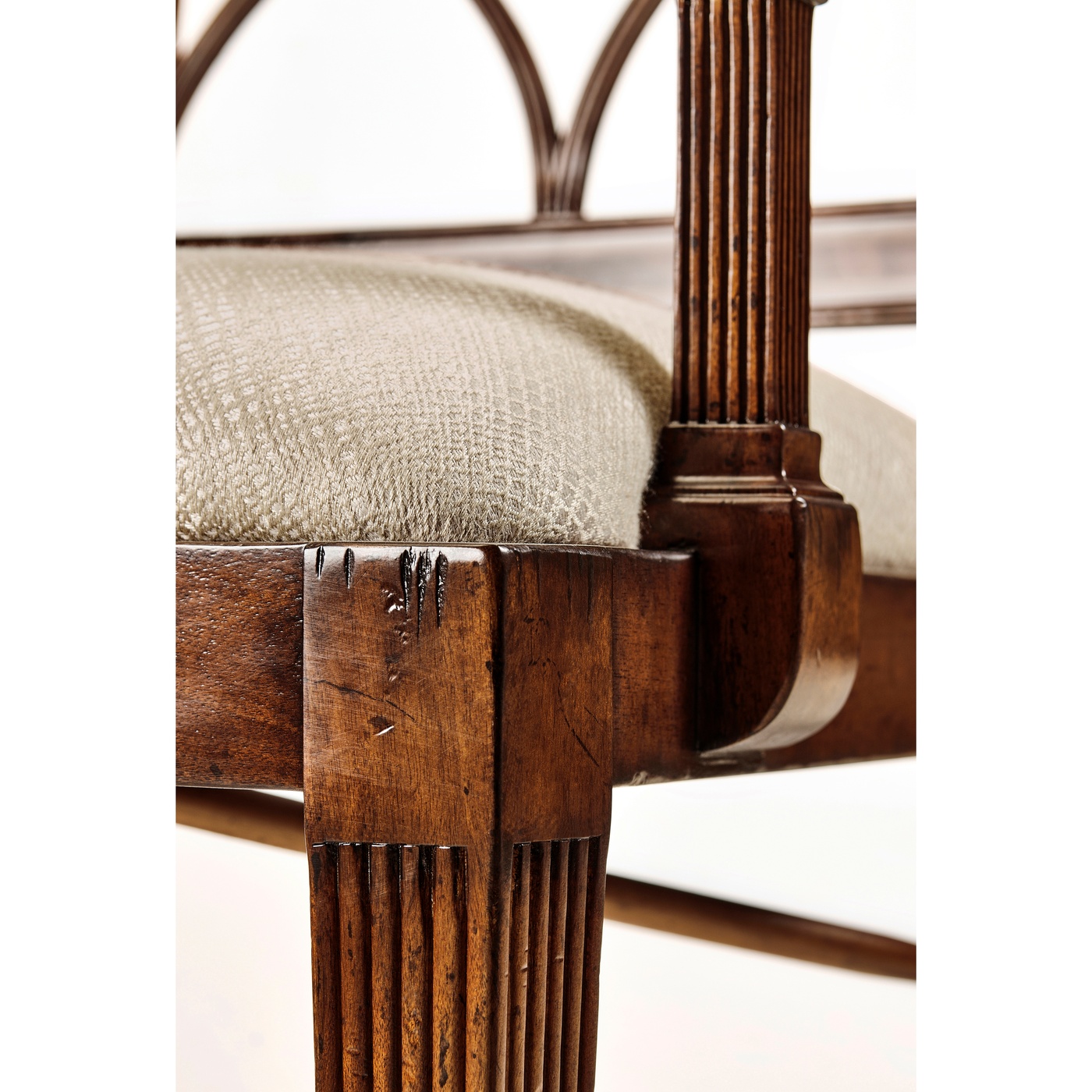 Regency Mahogany Curved Back Arm Chair