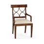 Regency Mahogany Curved Back Arm Chair