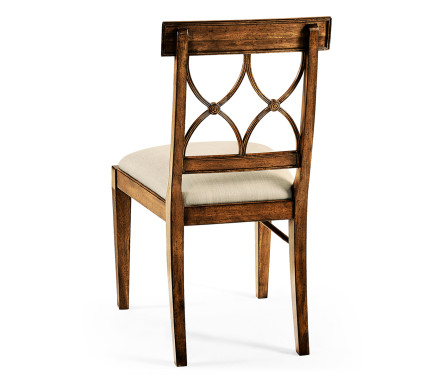 Regency Crotch Walnut Curved Back Side Chair