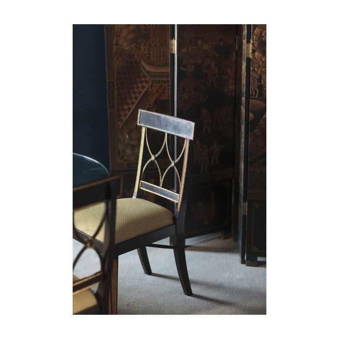 Regency Crotch Walnut Curved Back Side Chair