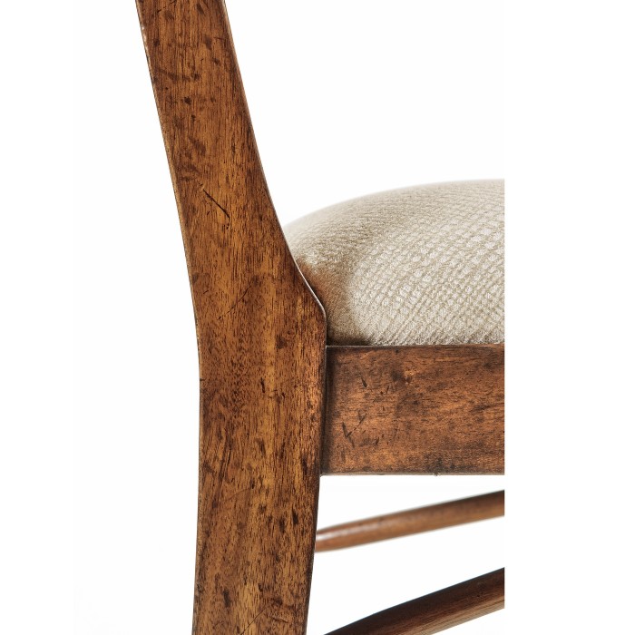 Regency Crotch Walnut Curved Back Side Chair