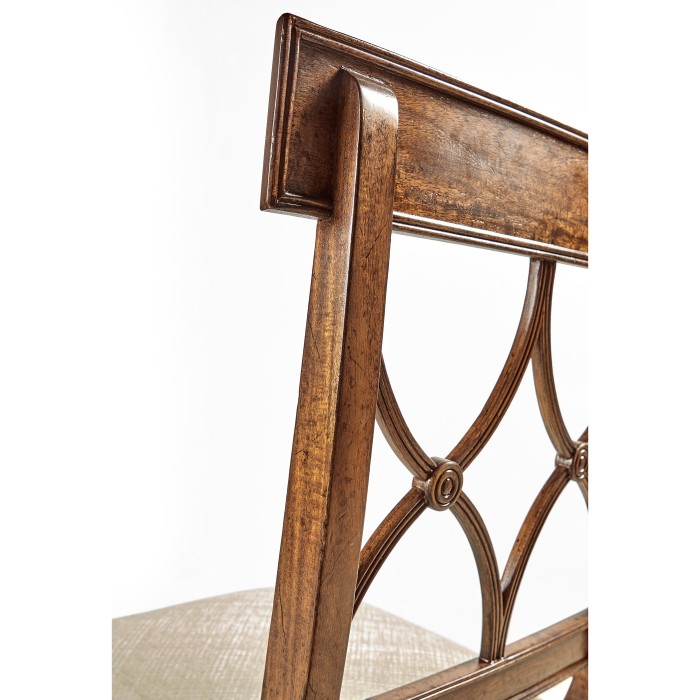 Regency Crotch Walnut Curved Back Side Chair