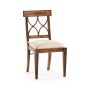 Regency Crotch Walnut Curved Back Side Chair