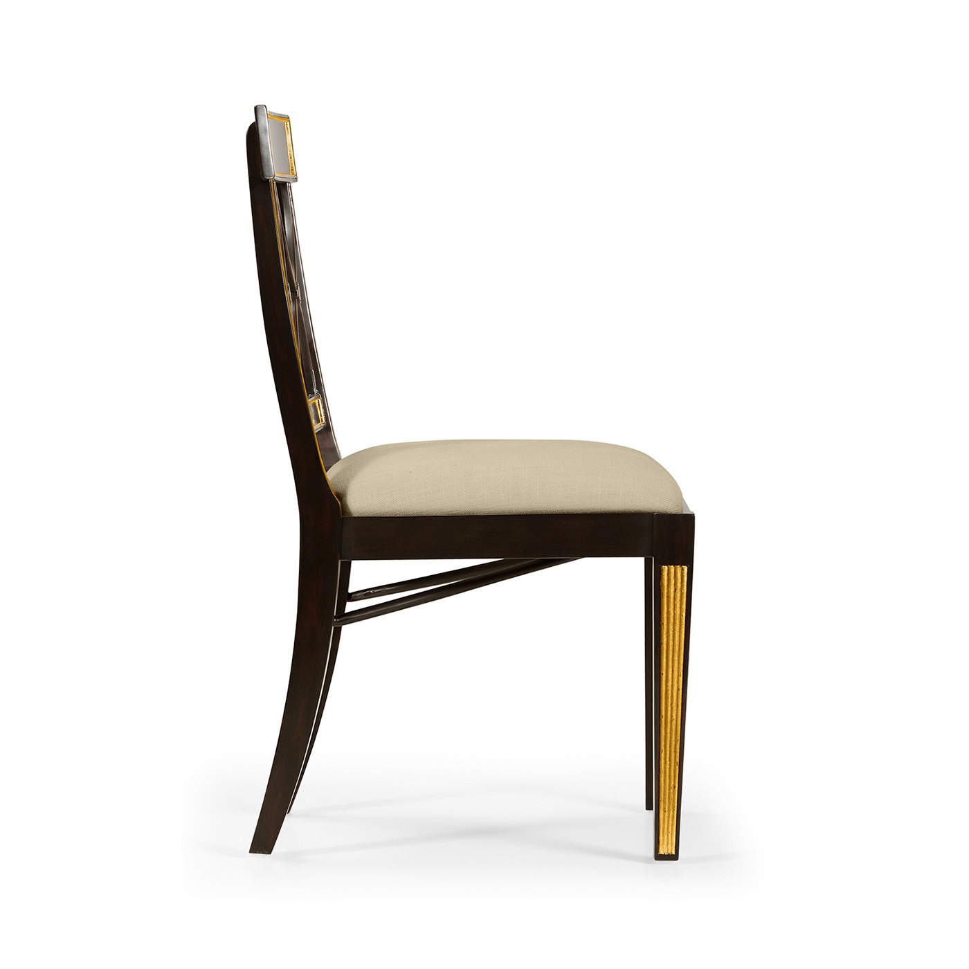 Regency Black Painted Curved Back Side Chair