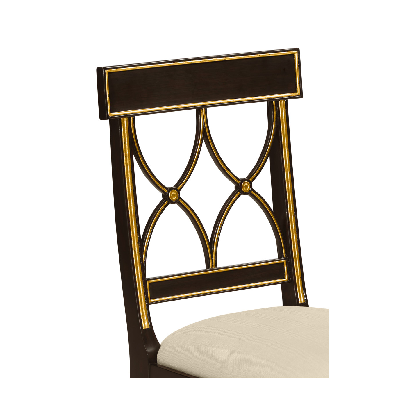 Regency Black Painted Curved Back Side Chair