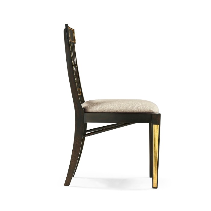 Regency Black Painted Curved Back Side Chair