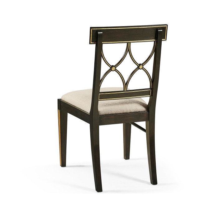Regency Black Painted Curved Back Side Chair