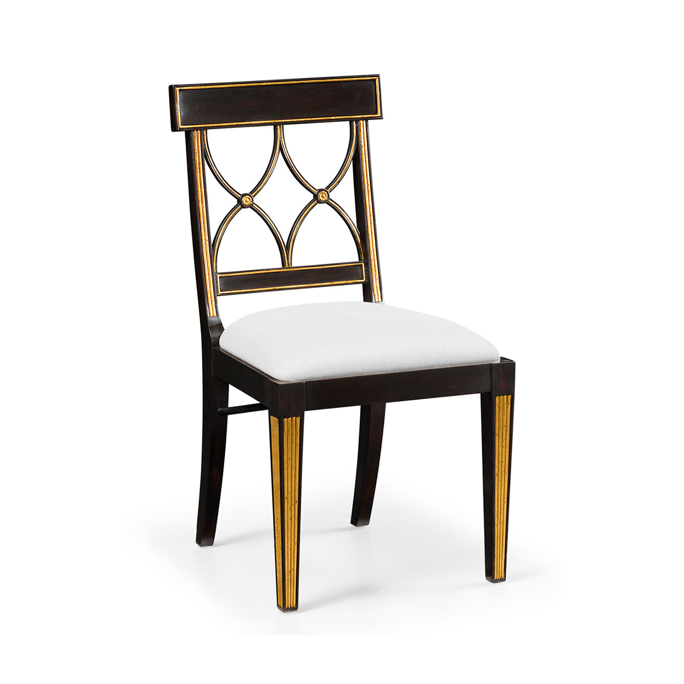 Regency Black Painted Curved Back Side Chair