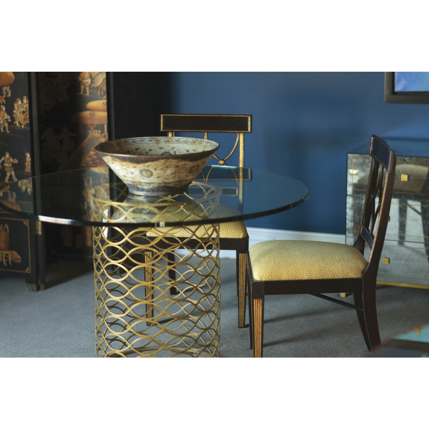 Regency Mahogany Curved Back Side Chair