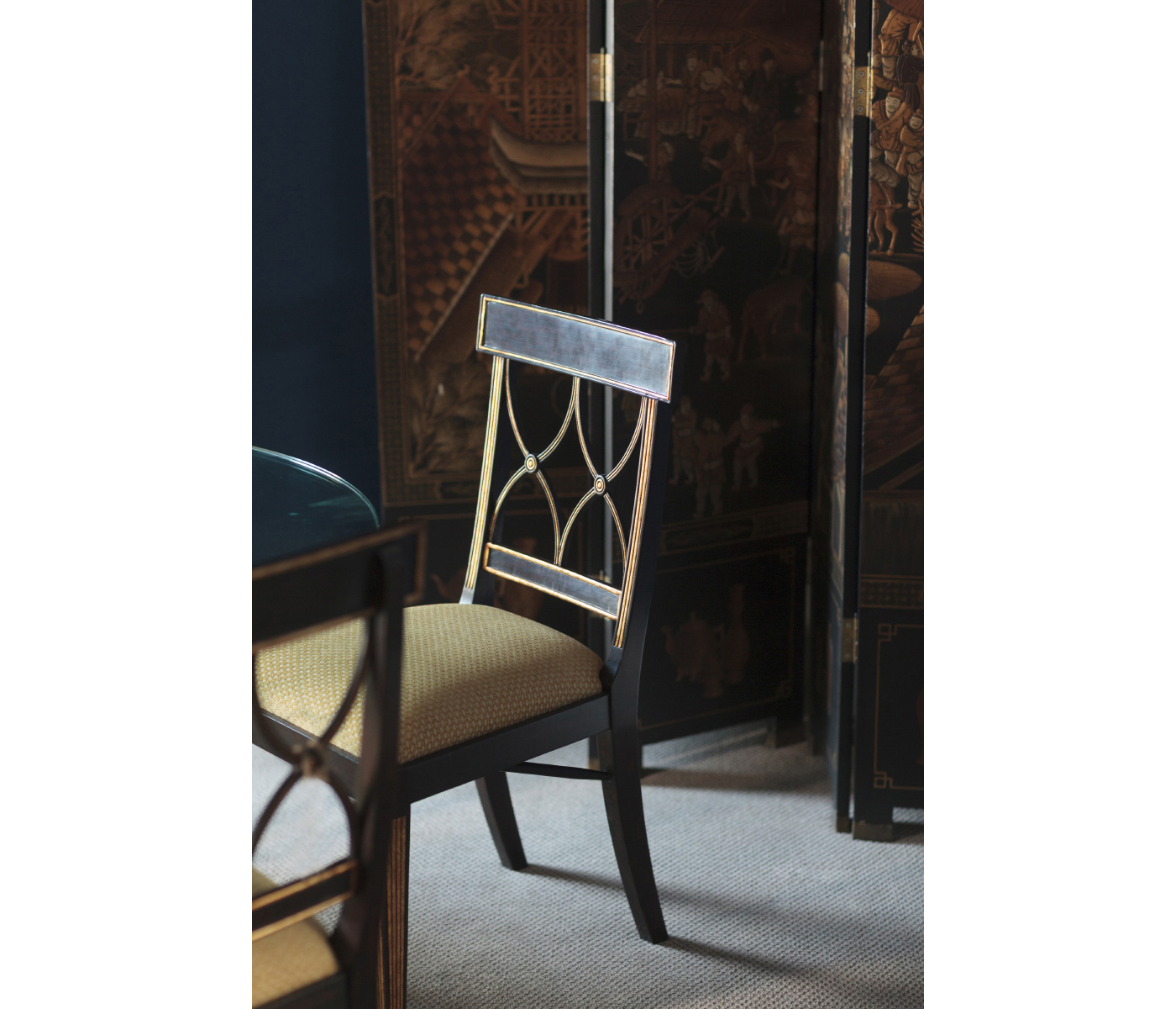 Regency Mahogany Curved Back Side Chair
