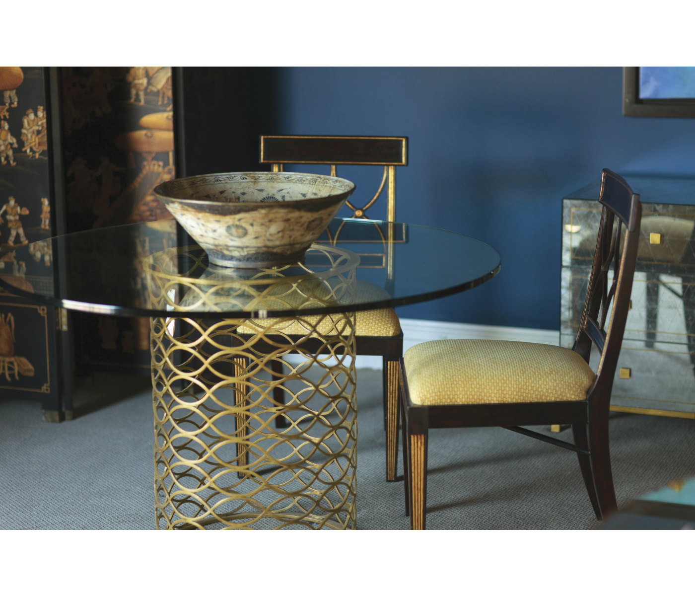 Regency Mahogany Curved Back Side Chair