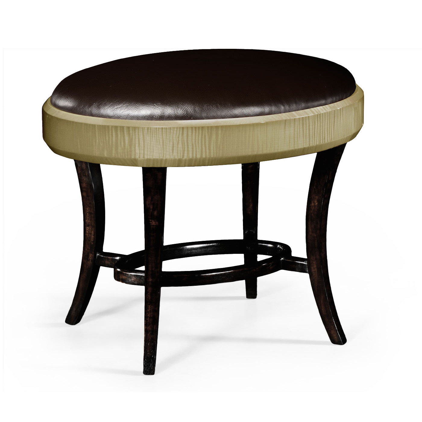 Rectangular Art Deco Champagne Dressing Stool