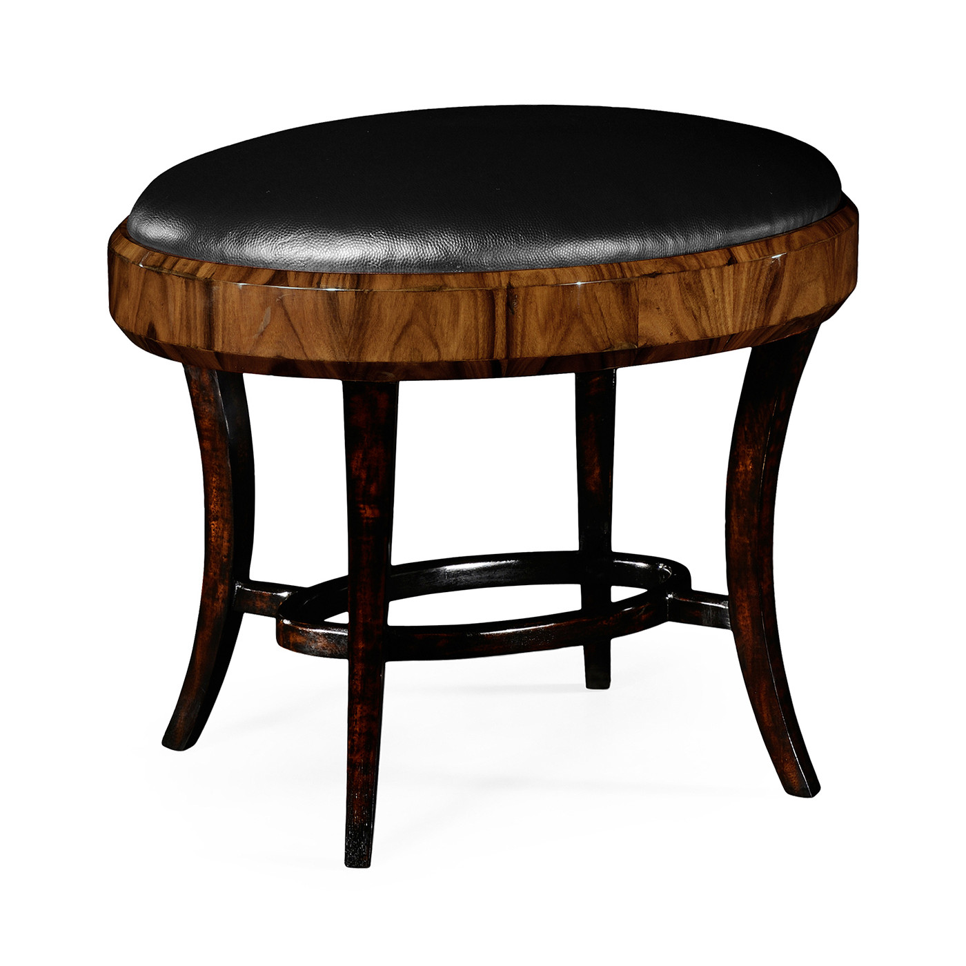 Rectangular Art Deco Santos Rosewood High Lustre Dressing Stool