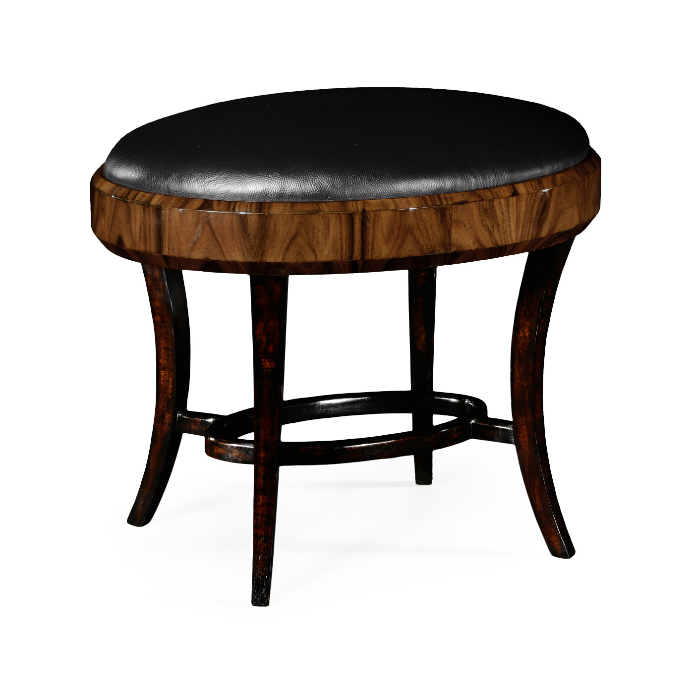 Rectangular Art Deco Santos Rosewood Satin Dressing Stool