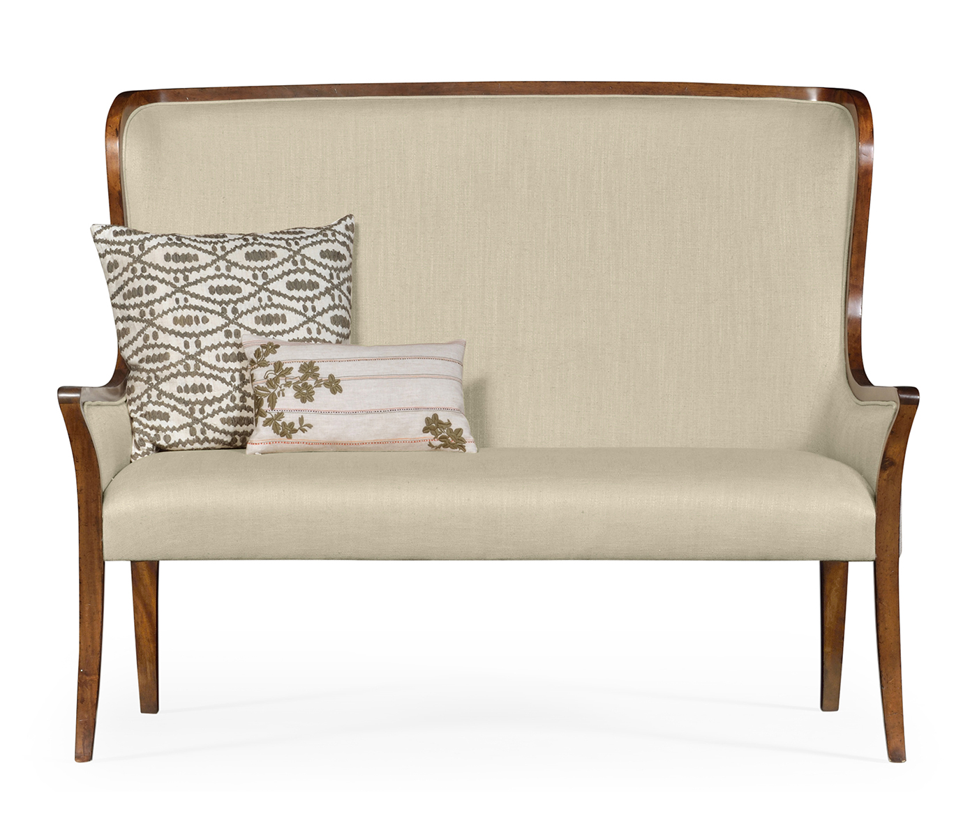 High Curved Back Upholstered Settee