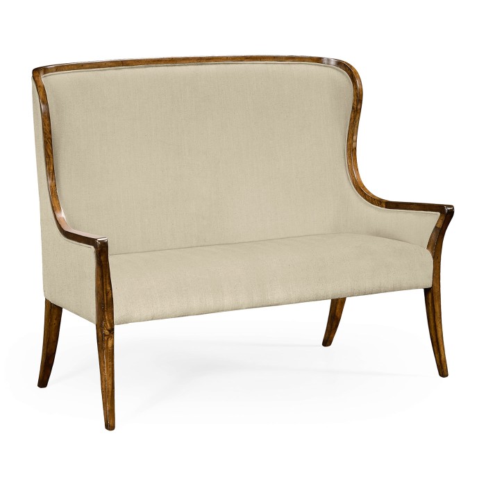 High Curved Back Upholstered Settee