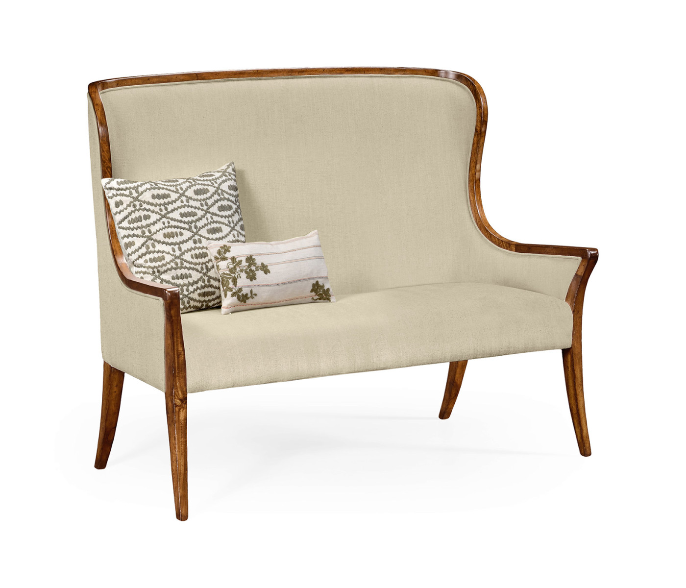 High Curved Back Upholstered Settee