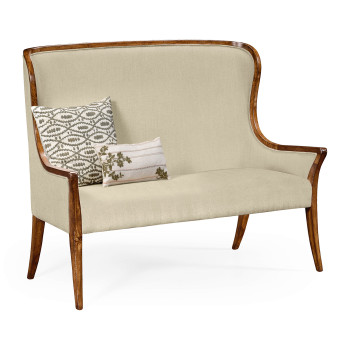 High Curved Back Upholstered Settee