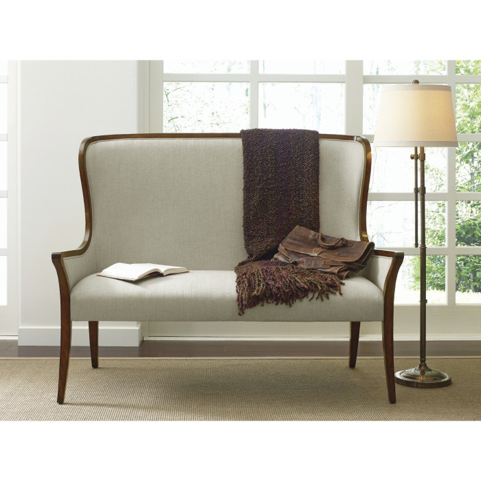 High Curved Back Upholstered Settee