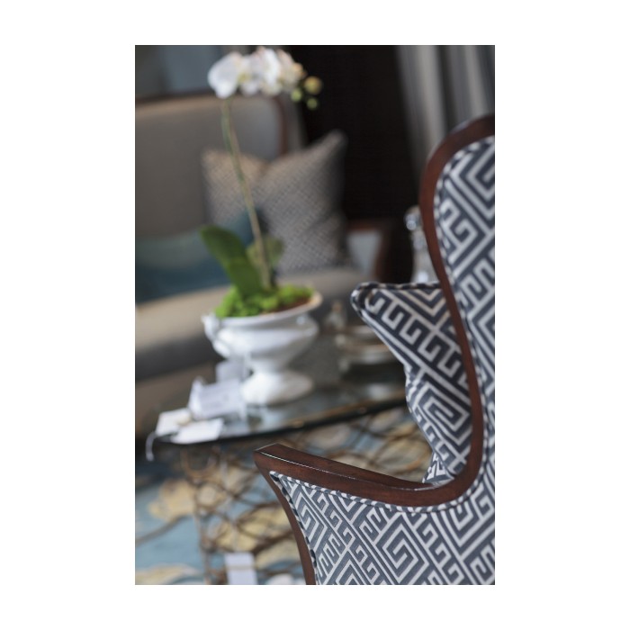 High Curved Back Upholstered Settee