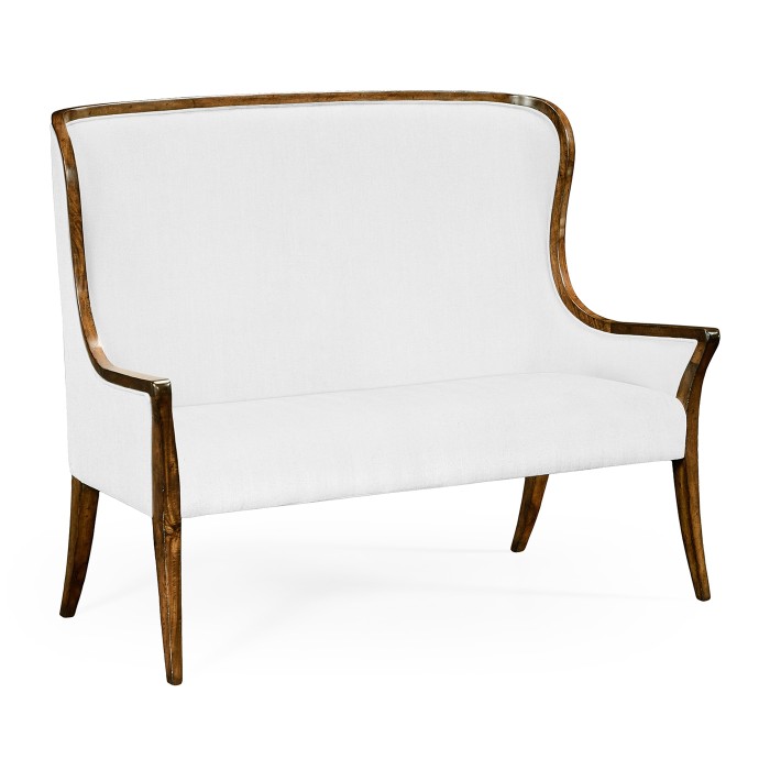 High Curved Back Upholstered Settee